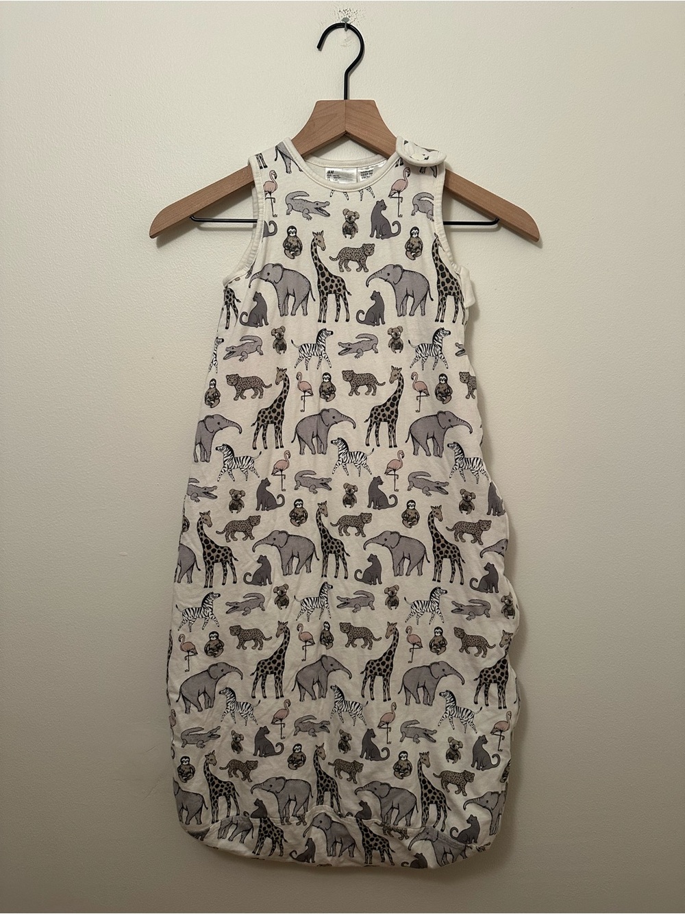 H&M Printed Animal Cotton Sleep Sack, TOG 2.5